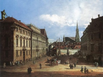 Vienne Le Lobkowitzplatz urbain Bernardo Bellotto Peinture à l'huile